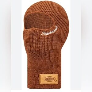 Corteiz rules the world Knit Brown Ski-Mask beanie
